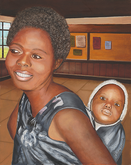 Painting of a Mother and Baby