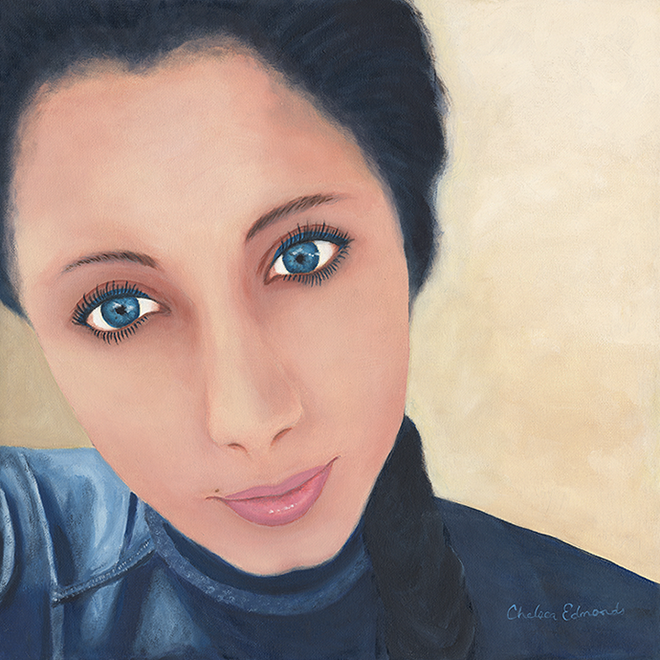 Painting of a Woman with a Braid